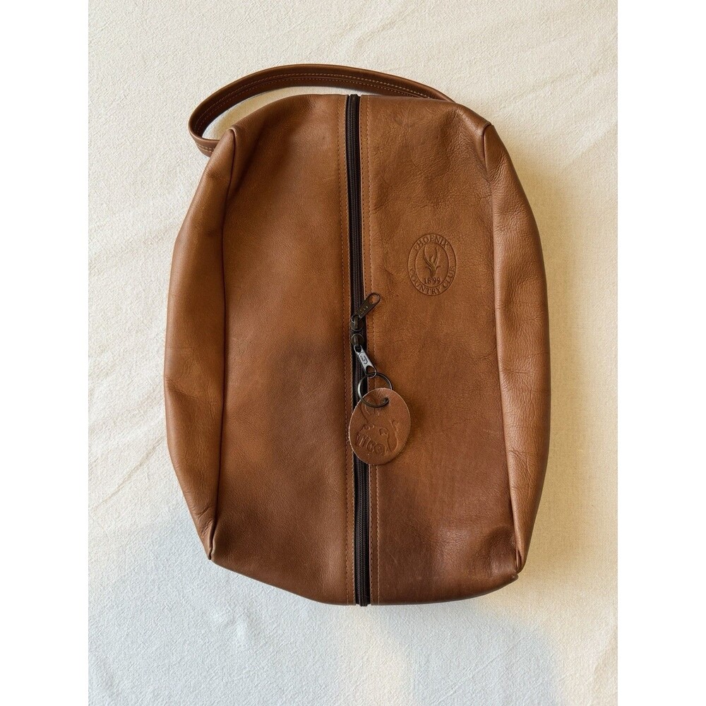 Tica Leather Golf Shoe Bag Made In Colombia Phoenix Country Club NWOT